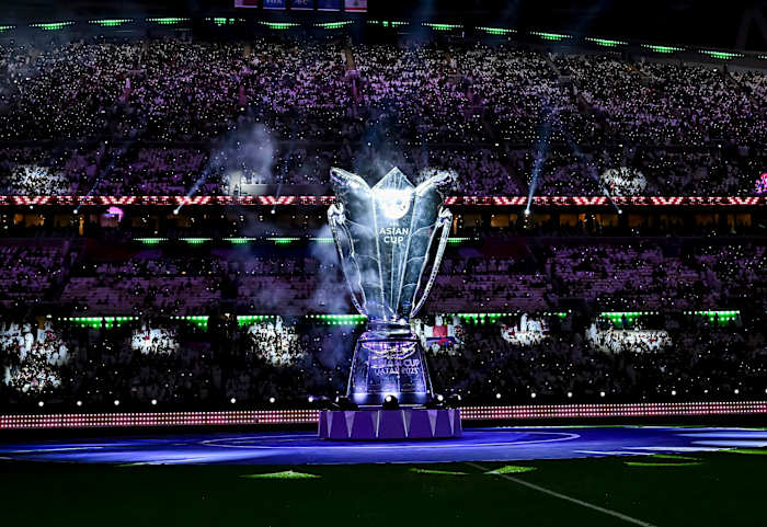 A photo taken during the opening ceremony for the 2023 AFC Asian Cup in January 2024